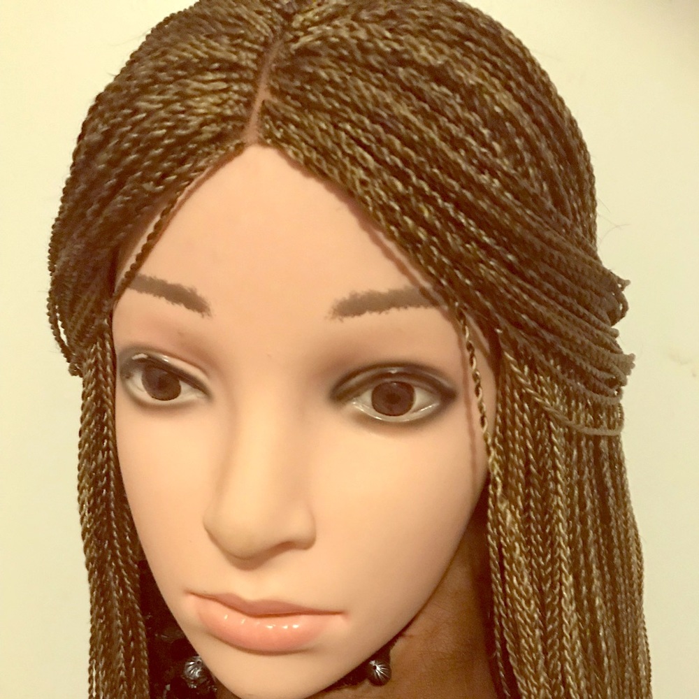 Hand braided wig